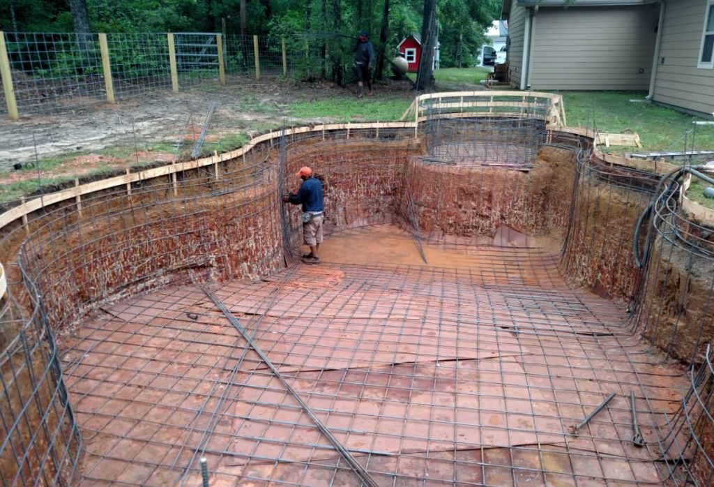 steel rebar Installation for swimming-pool - hgp and spas